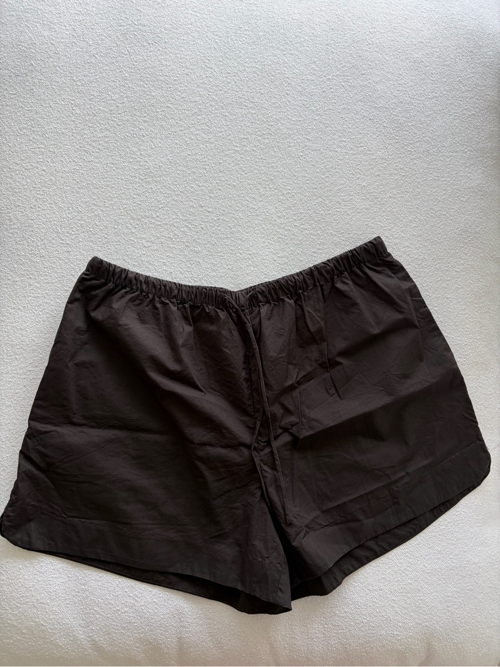 Women’s Brown Elastic-Waist Shorts